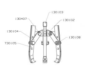 EXTRACTOR FORZA SERIE 7300T MECÁNICO DE 3 PATAS